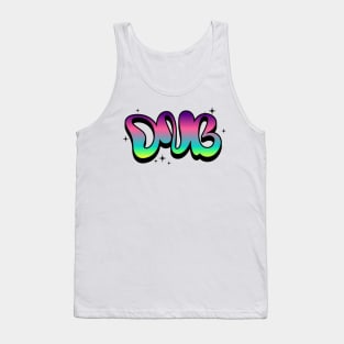 DNB - Liquid Font Color Gradient (black/green/pink) Tank Top